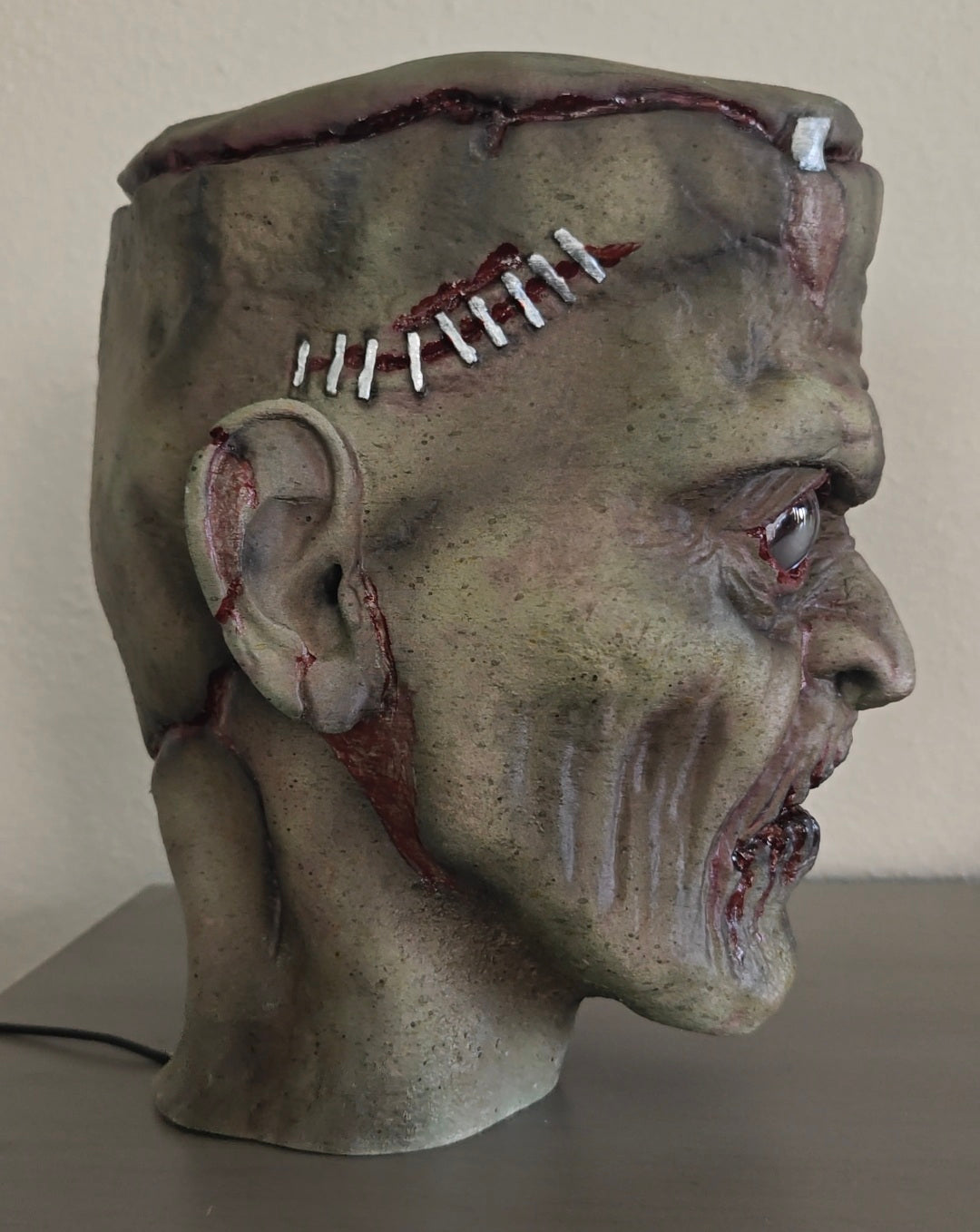 Frankenstein Head Bust with DIGITAL EYES Kit included