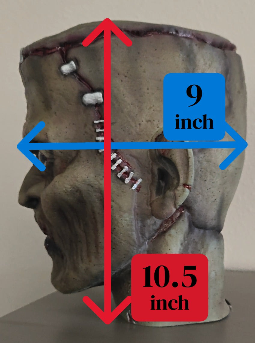 Frankenstein Head Bust with DIGITAL EYES Kit included
