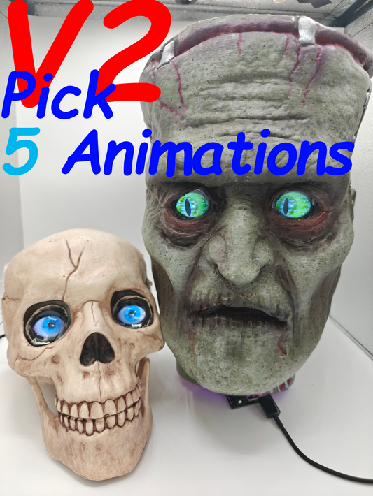 Digital Eyes Kit - V2 (35.7mm LCD) for DIY, Halloween, Custom Props, Cars, Robots or ART