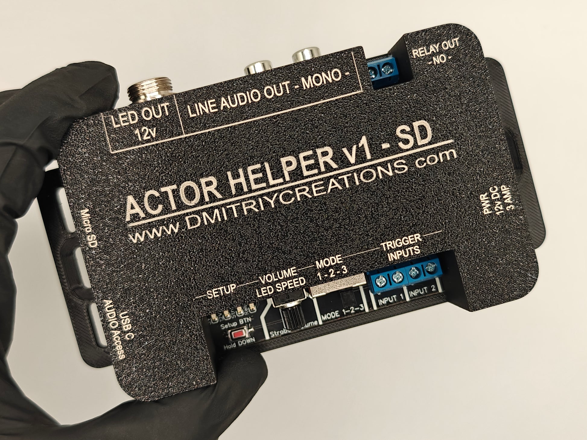 Actor Helper controller with 128mb SD Card front