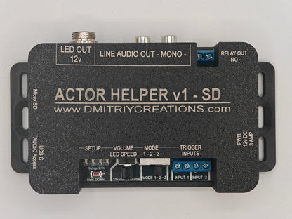 Actor Helper controller with 128mb SD Card included for Scare Actors Shoving All inputs and outputs terminals