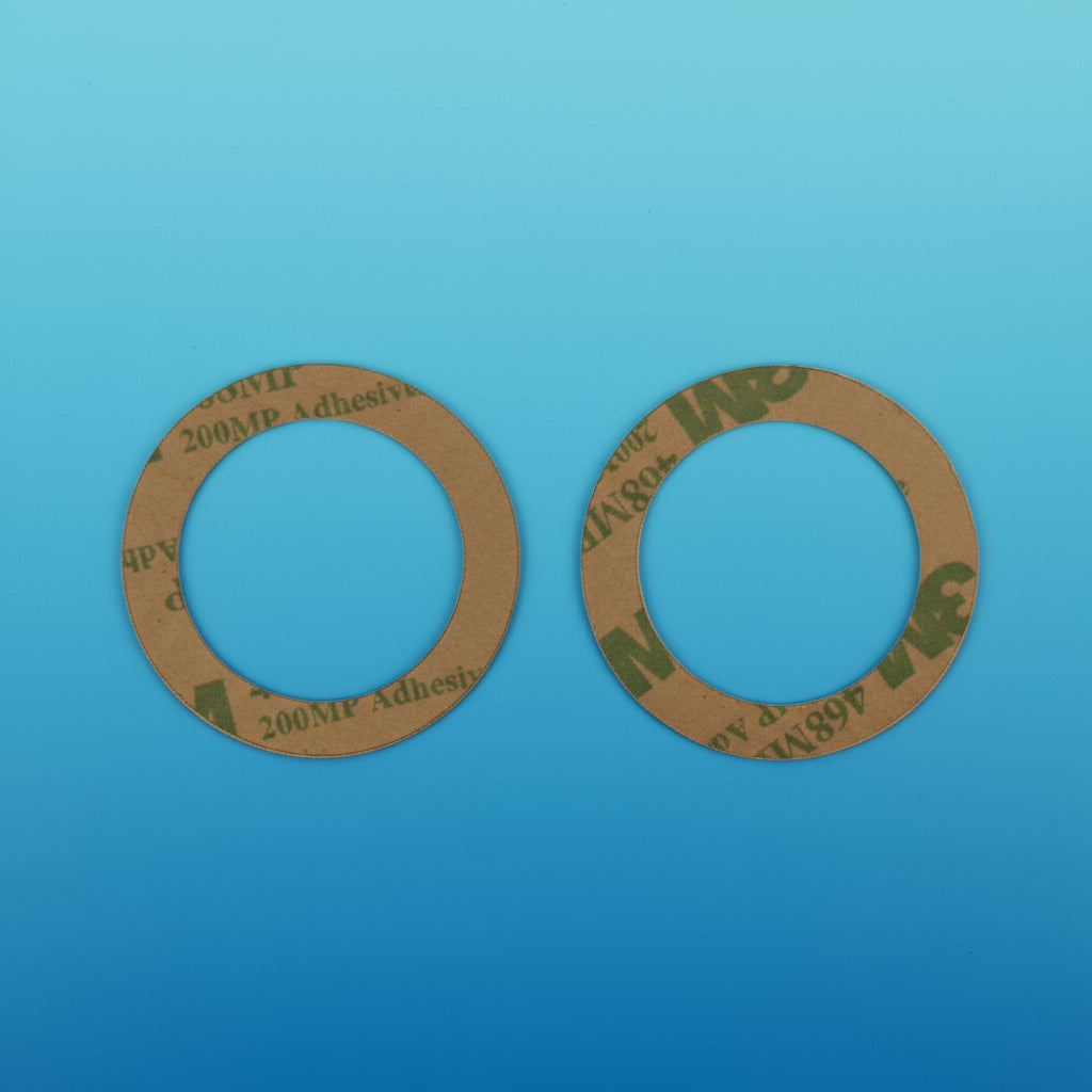 Adhesive rings for 35.7mm lenses and screens