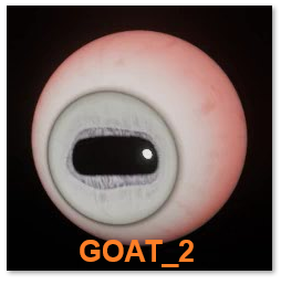 Close-up real Goat Eye designed for Digital eyes from DmitriyCreations.com 'GOAT_2'