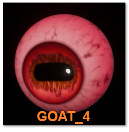 Close-up of Bloody Goat Eye designed for Digital eyes from DmitriyCreations.com 'GOAT_4'