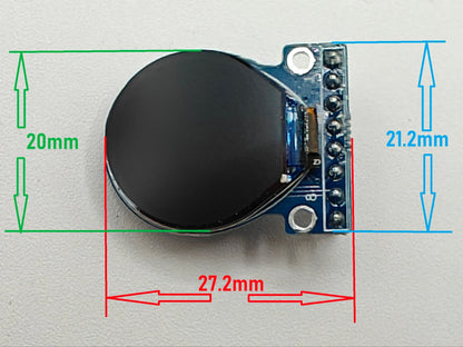 Digital Eyes Kit - Mini (20mm - 0.71in TFT) for DIY, Halloween, Custom Props, Cars, Robots or ART
