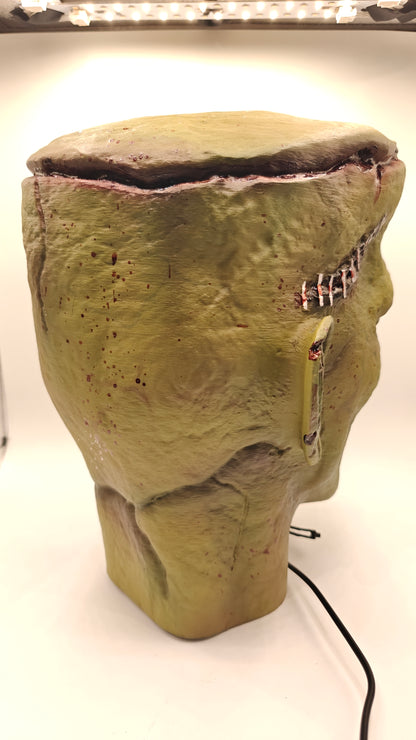 Rear three-quarter view of Frankenstein Bust 1 with detailed ear and head texture.