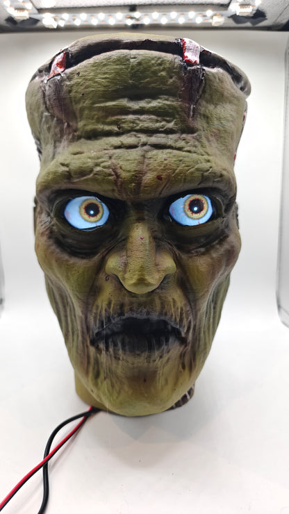 Bust 2 front view with powered digital eyes and airbrushed scar detailing.