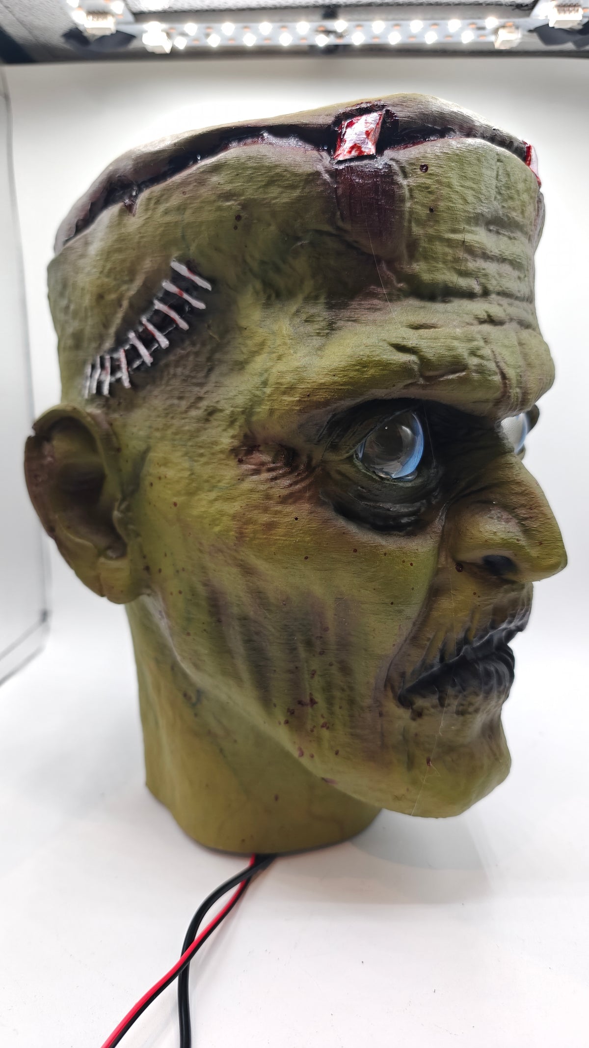 Bust 2 three-quarter view with installed digital eyes.