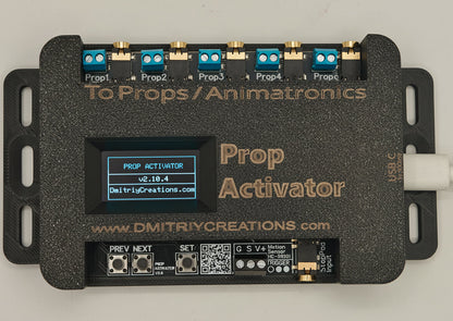 Prop Activator From DmitriyCreations prop controller showing start up screen