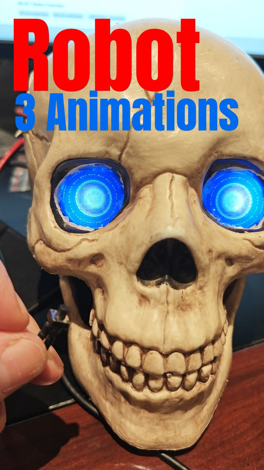 Digital Eyes Kit - ROBOT (35.7mm LCD) for DIY, Cosplay, Mask, Halloween, Custom Props, Cars, Robots or ART