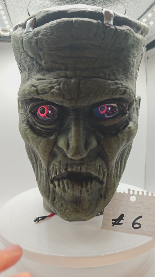 Frankenstein Head Bust with DIGITAL EYES Kit and Display Box included - 006