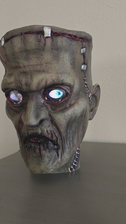 Frankenstein Head Bust with DIGITAL EYES Kit included